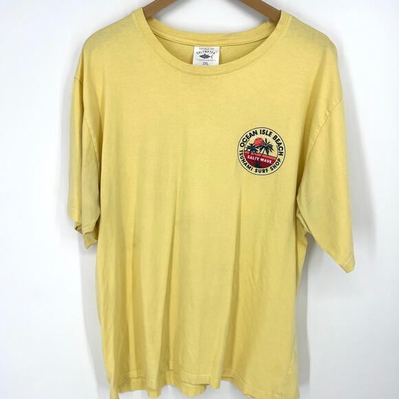 Vintage Tee Saltwater Ocean Isle Beach Tsunami Surf Shop Mens Size 2XL - Picture 2 of 8